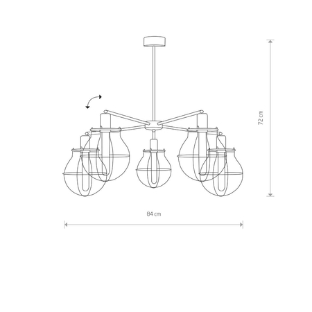 Lampa sufitowa żyrandol Nowodvorski 9738 Manufacture