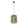 Lampa wisząca Luces Exclusivas SONVERA LE45347 drewno jasne i ciemne, zielony
