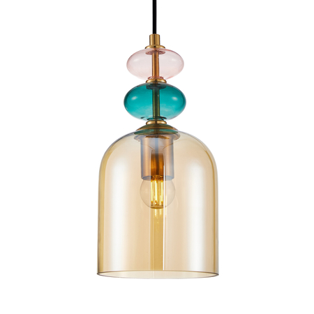 Lampa wisząca Italux PND-30263-1B-BRO-AMB Złoty, czarny