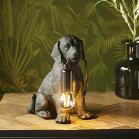 Lampa stołowa Endon Lighting Labrador Puppy 107365 czarny
