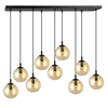 Lampa wisząca COSMO 9 BL MIODOWY Emibig 713/9 czarny/złoty