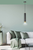 Lampa wisząca KIBO 1 BL/GOLD Emibig 644/1 czarny/złoty