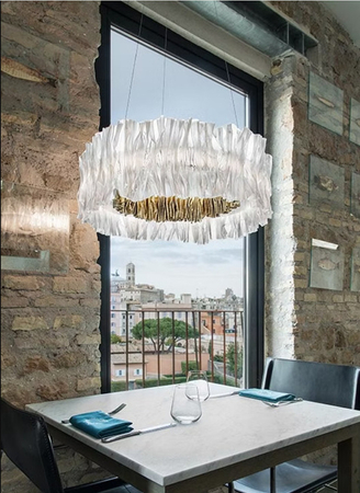 Lampa wisząca Slamp ACCORDÉON 2700K - GOLD M ACRSM00GLD01T27NMTEU złoty