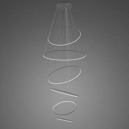 Lampa wisząca Ledowe Okręgi No.6 czarna 4k
