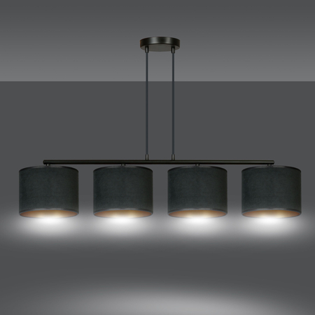 Lampa wisząca HILDE 4 BL BLACK Emibig 1054/4 czarny