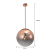Lampa wisząca Palla 1xE27 miedziana LP-2844/1P MI