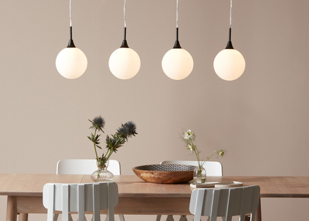 Lampa wisząca Markslöjd QUATTRO 107762 biały/czarny