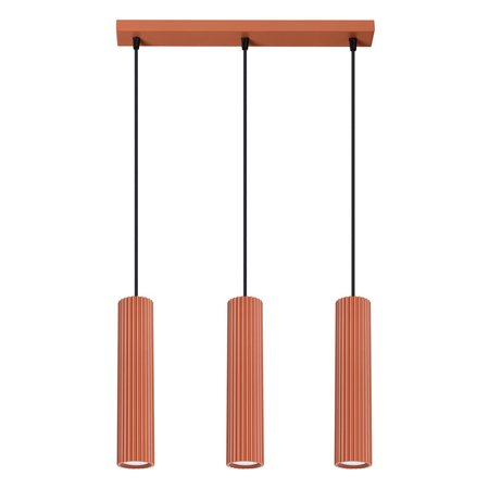 Sollux Lighting Lampa wisząca KARBON 3L ochra czerwona SL.1632