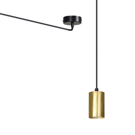 Lampa wisząca TRAKER 1 BL/GOLD Emibig 526/1 czarny/złoty