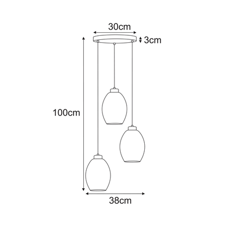 Lampa wisząca Kaja BALBO K-5722 dymiony, czarny