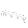 Sollux Lighting Plafon KARBON 4L taupe SL.1765
