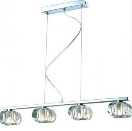 Lampa wisząca RUBIC 4 Azzardo AZ0493 clear / chrome