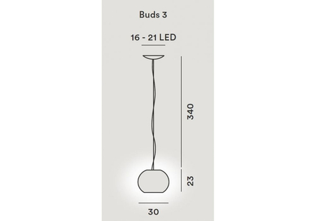 Lampa wisząca Foscarini 278073E-12 Buds 3