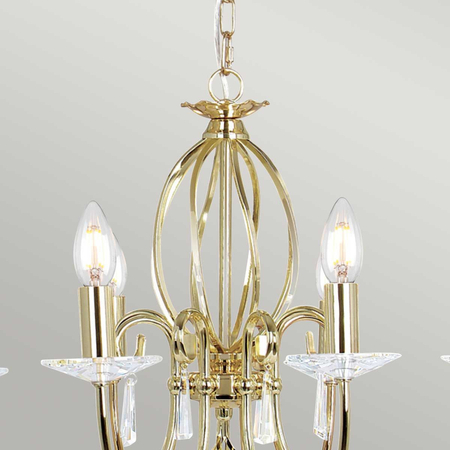 Żyrandol Elstead Lighting Aegean mosiądz AG8-POL-BRASS