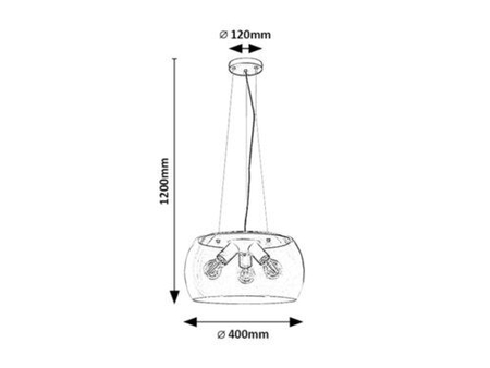 Lampa wisząca Rabalux Ursula 3190 czarny
