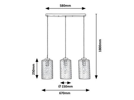 Lampa wisząca Rabalux Sheila 5229 złoty