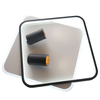 Plafon Parma 2 2xGU10 + 1xLED CCT kwadrat czarny LP-0612/2C Square BK