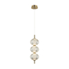 Lampa wisząca Italux Lazie PND-29038-3-GD Mosiężny, przezroczysty