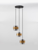 Lampa wisząca Luces Exclusivas VIEJA czarny/złoty LE42624