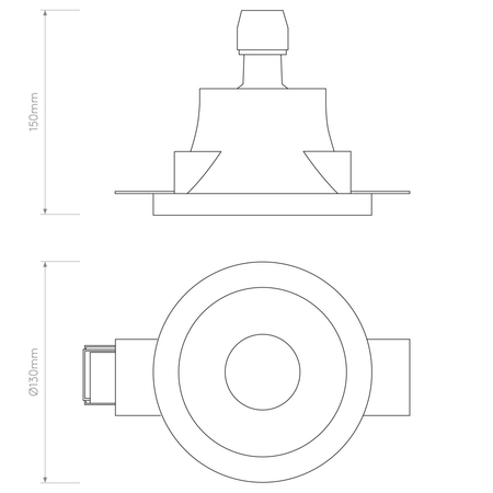 Spot Astro Blanco Round Fixed 1253004 Gips