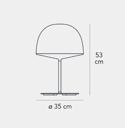 Lampa stołowa Fontana Arte F425105350BINE Cheshire