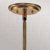 Średnia lampa wisząca Somerset - 1 źródło światła - Stary mosiądz Quintiesse QN-SOMERSET-P-C-HB