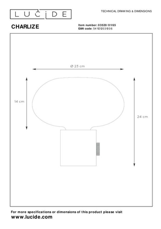 Lampa stołowa Lucide CHARLIZE 03520/01/65 czarny