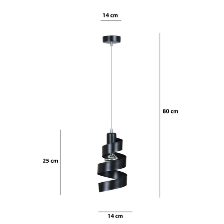 Lampa wisząca SAGA 1 BLACK Emibig 352/1 czarny