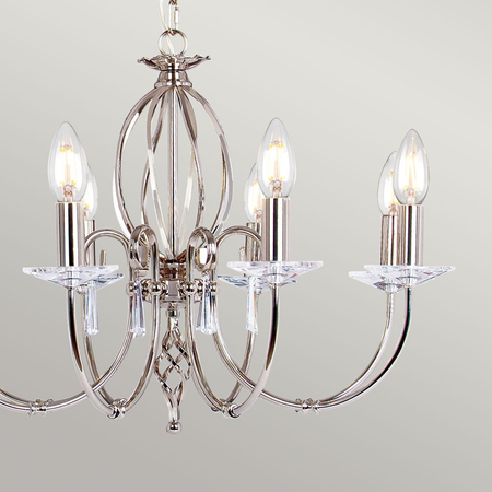 Żyrandol Elstead Lighting Aegean szary AG8-POL-NICKEL