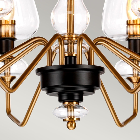 Żyrandol Elstead Lighting Armand czarny/mosiądz DL-ARMAND8-AB
