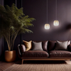 Milagro Lampa wisząca VASO 2 AMBER 4W ML1402 ZŁOTY