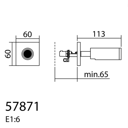 Lampa ścienna podtynkowa ASIA biały mat LED 3W 60x60mm 3000K