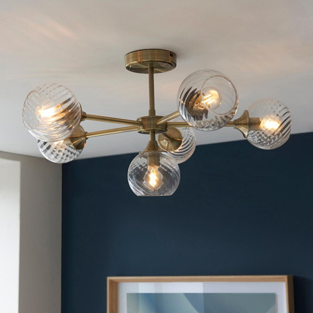 Lampa sufitowa Endon Lighting Allegra 103171 mosiądz