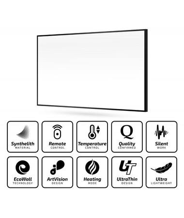 Panel grzewczy Cronos z WiFi i pilotem 960W kolor ramki czarny