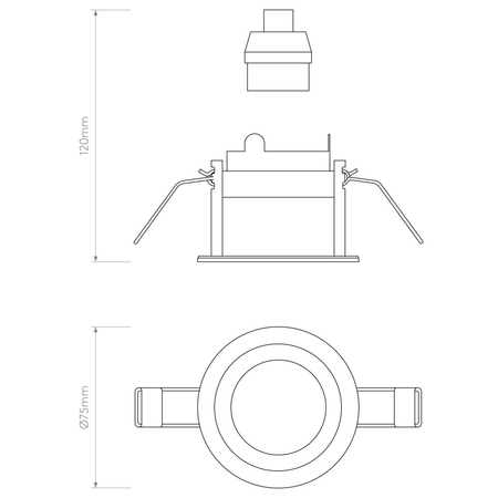 Spot Astro Pinhole Slimline Round Fixed Fire-Rated IP65 1434001 Matowy Biały