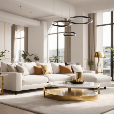 Milagro Lampa wisząca GRAVITY 108W LED ML1185 CZARNY + ZŁOTY