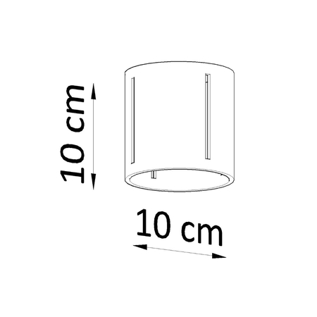 Sollux Lighting Plafon KEKE 10 dąb SL.1040