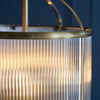 Lampa wisząca Endon Lighting Lambeth Ribbed 106711 mosiądz