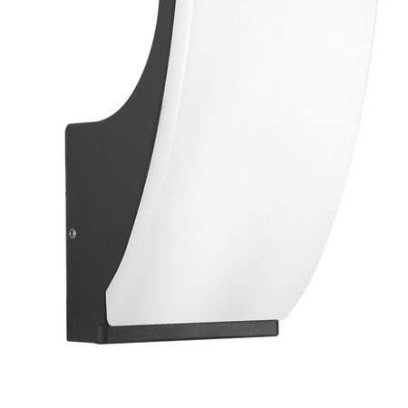 Kinkiet zewnętrzny Italux Natan OWL-61916-BK Czarny piaskowany