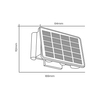 Eko-Light Kinkiet Solarny Alf 50lm 6000K EKO9100 CZARNY
