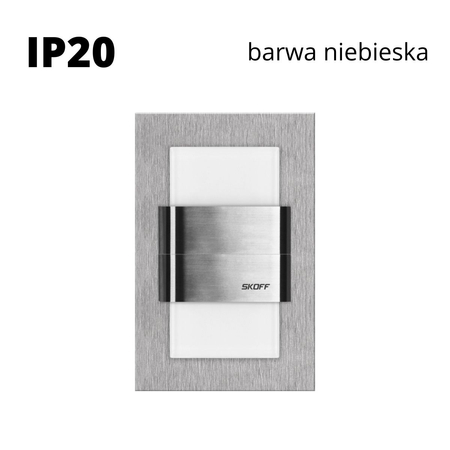 Oprawa schodowa led Skoff Duo Tango Szlif Niebieska IP20