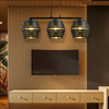 Lampa wisząca MALIA 3 Emibig 1185/3 czarny/złoty