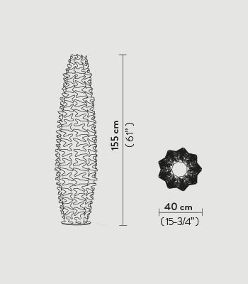 Lampa podłogowa Slamp CACFXL0GLD00000000EU Cactus XL