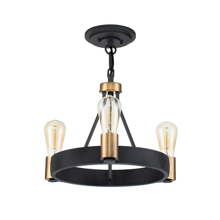 Lampa wisząca / Półplafon Silas - 3 źródła światła Quintiesse QN-SILAS-3P-DZ
