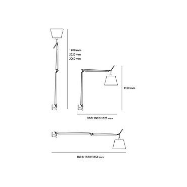 Kinkiet Artemide 0762W10A Tolomeo Mega LED