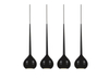 Lampa wisząca AGA 4 BLACK Azzardo AZ1067 czarny