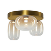 Milagro Lampa sufitowa VASO AMBER 12W ML1414 ZŁOTY