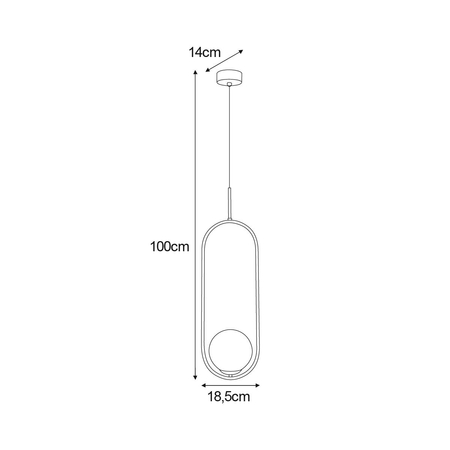 Lampa wisząca VENTA Kaja K-5120 bursztynowy