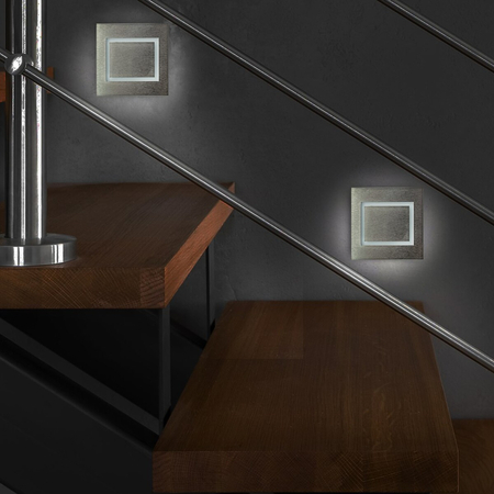 Eko-Light Oprawa schodowa DECO Barwa Zimna 6500K EKS4444 BIAŁY / SREBRNY