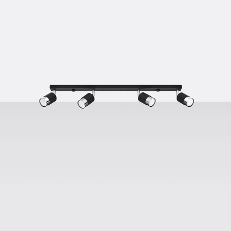 Sollux Lighting Plafon NERO 4 czarny/chrom SL.1067